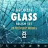 Broken glass Photoshop brush set