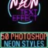 Neon Text Effect - 50 Photoshop Neon Styles