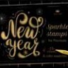 New Year sparkle fireworks brushes