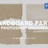37 Damaged Cardboard Parts Photoshop Stamp Brushes