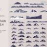 56 Procreate Mountain Stamp Brush