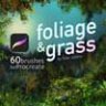 60 Foliage & Grass Procreate brushes