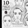 Face Stamp Brushes Procreate