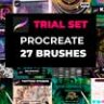 Trial set of 27 brushes Procreate