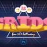 3D Lettering Grids and Brushes for Photoshop