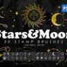 Alchemy Symbols, Stars & Moon, Petroglyphs - stamp brushes for Photoshop