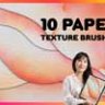 10 Paper Texture Brushes Procreate