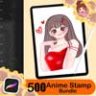 500 Anime Stamps Procreate Brush Set